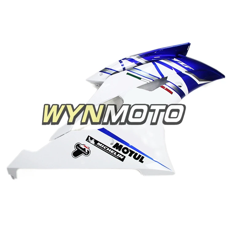 Выполните обтекатели комплект для Yamaha R6 2008- 08-16 лет впрыск АБС пластмасса Кузов Мотоцикл белого и синего цвета Черные корпуса рамы