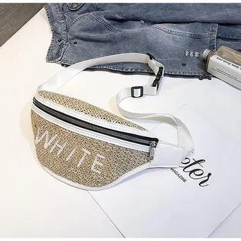 

Fanny Pack for Women Adjustable Shoulder Strap Simple Versatile Messenger Print Pockets sac banane femme belt bags 2019