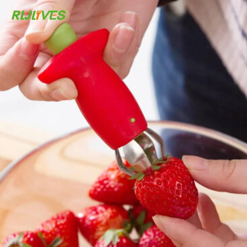 1pc Strawberry Hullers Fruit Remove Stalks Device Tomato Stalks