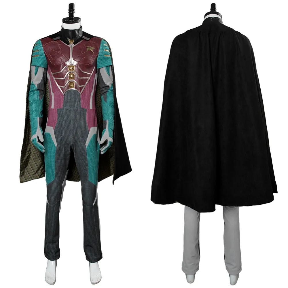 

Teen Titans Cosplay Dick Grayson Robin Costume Men DC Superhero Nightwing Cosplay Costume Adult Halloween Costume Custom Made