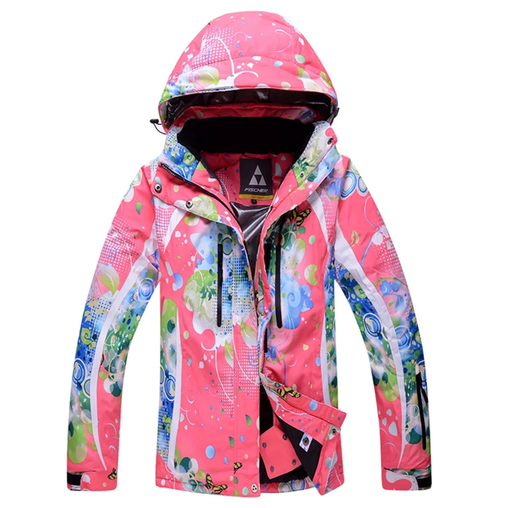 Top Quality Snowboard and Skiing Jackets Woman Colorful Printing Snow