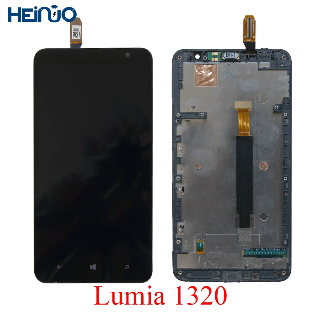 

100% Original Hihg screen For NOKIA Lumia 1320 LCD Display Touch Screen RM-996 With frame Digitizer Replacement+Ekran Tools