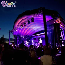 Персонализированные черный 7x4,8x5 метров Надувное покрытие сцены/надувной ступенчатый навес палатка игрушечная палатка