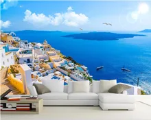 

Custom photo designs 3d wall murals wallpaper Mediterranean architectural landscape decor painting wallpapers for living room
