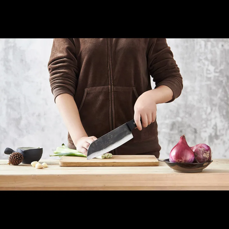 ZHOU JIA Kitchen Handmade Forged Cutter Knife Household Cooking Meat Vegetable Slicing Knife Evisce - 32716119515