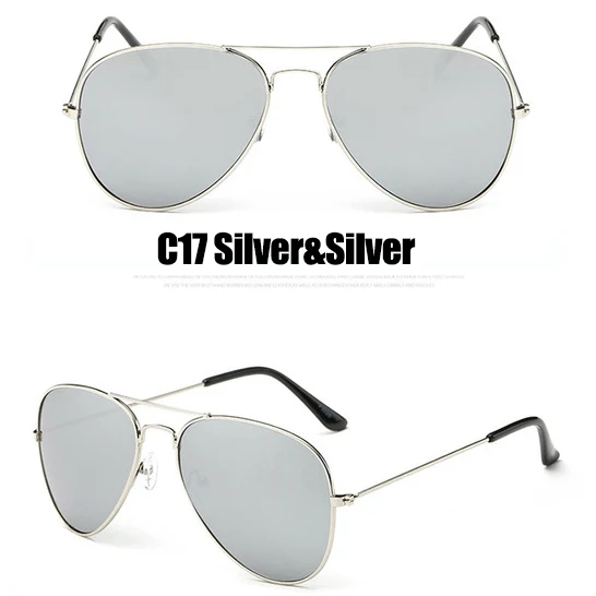 Новые зеркальные солнцезащитные очки пилота для женщин/мужчин, брендовые дизайнерские роскошные солнцезащитные очки для женщин, винтажные уличные очки для вождения - Цвет линз: 15