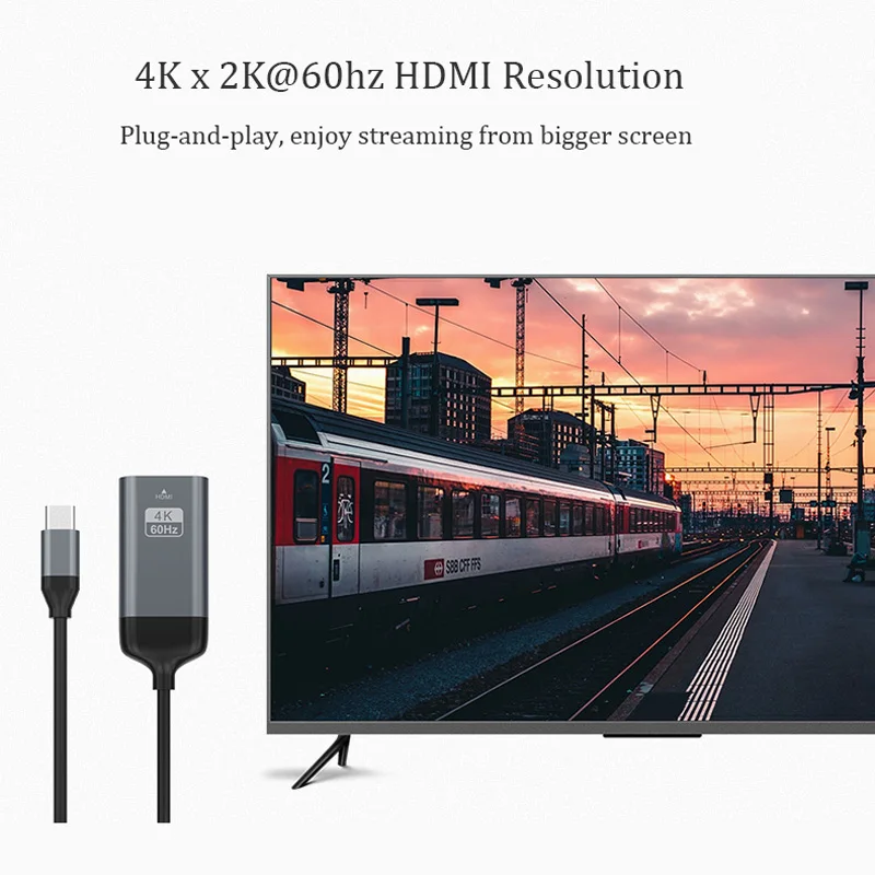 Choseal USB C HDMI кабель type C к HDMI Женский адаптер 4 k@ 60Hz для MacBook Pro // iPad Pro 2018Chromebook XPS