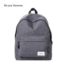 Sr. Homme Ace Marca Cool Casual Hombres Mochila de Tela de Algodón Unisex Mochilas Escolares Estudiante Moda Mochila Mujer Hombre Mochila