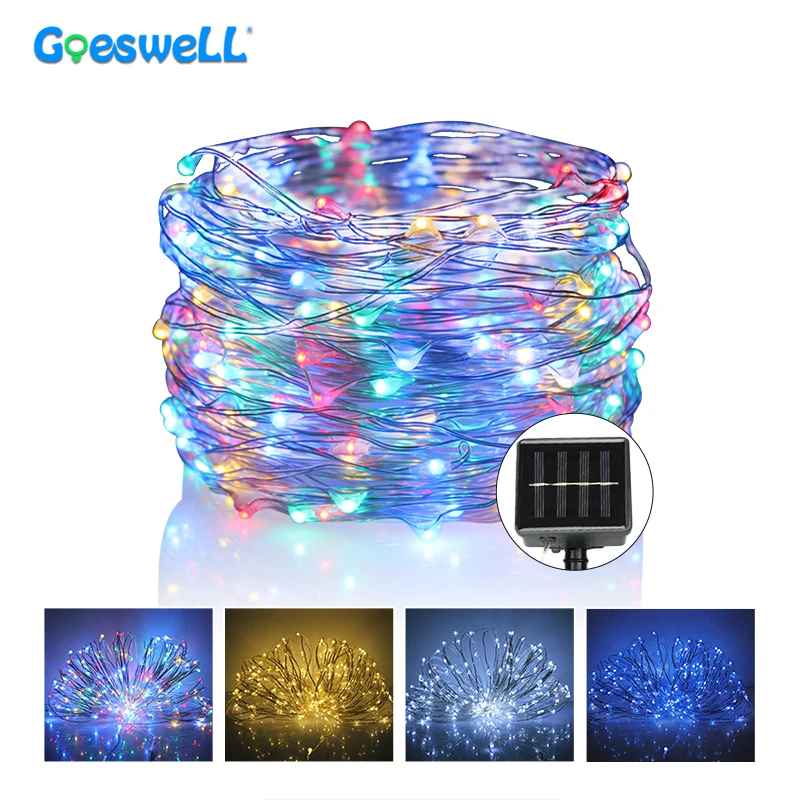 10 м Солнечный свет строка rgb светодиодные строки медной проволоки