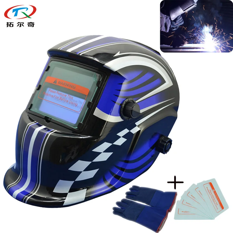 Low Test Warning Self-check Welding Helmet Auto Darkening Glove External Protector Plate Sheet Free Tig Electric Mask | Инструменты