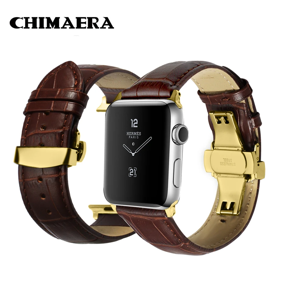 Ремешок CHIMAERA для Apple Watch 38 мм/40 мм 42 мм/44 браслет iWatch Series 4 3 2 1 из натуральной