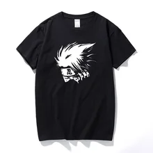 Camiseta de manga curta de algodão dos homens da parte superior do presente do anime do ninja shinobi naruto