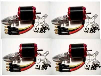 4X N2830/2212 1000KV 270W 2-4S бесщеточный двигатель Quad-Hexa коптер Пайка для sk550