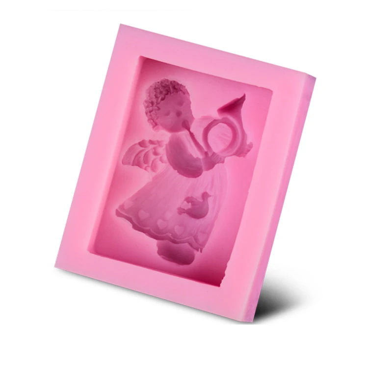 

Angel Shape Chocolate Candy 3D Silicone Mould Cartoon Figre/cake Tools Soap Mold Sugar Craft Cake Decoration D371