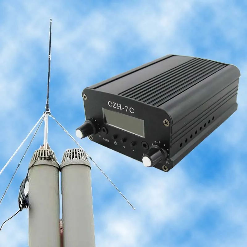 

fmuser CZE-7C 7w FM stereo PLL transmitter+GP antenna +Powersupply kit 76-108mhz