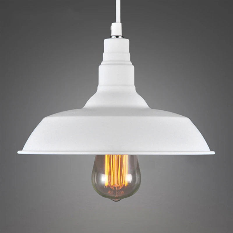 

25CM Modern Iron Pendant Lamp Fashion Pendant Light Art Bar Lamps Metal Edison Vintage  Lighting Fixture Droplight