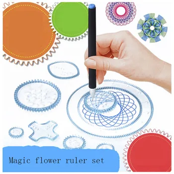 

Exquisite Creative Magic Graphic Multi-function Ruler Art Painting Toy Children Learning Art Template Ruler Stationery Set Stude