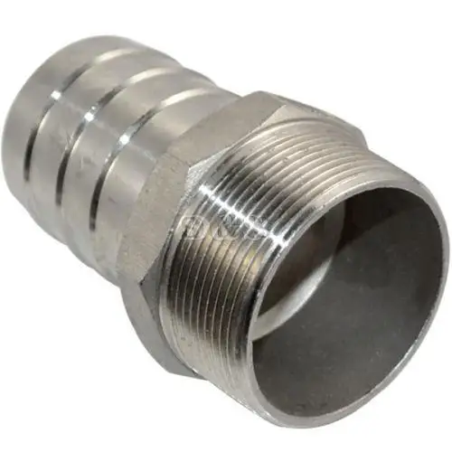 thumbnail image 2 of 1/4" Male Thread Pipe Fitting X 8mm Barb Hose Tail Connector Stainless Steel NPT 2 of 12