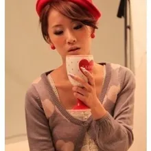 1 шт., корейский вариант леди купол шерсть берет, женская шляпа, осень и зима джаз шляпа, многоцветный, Розница