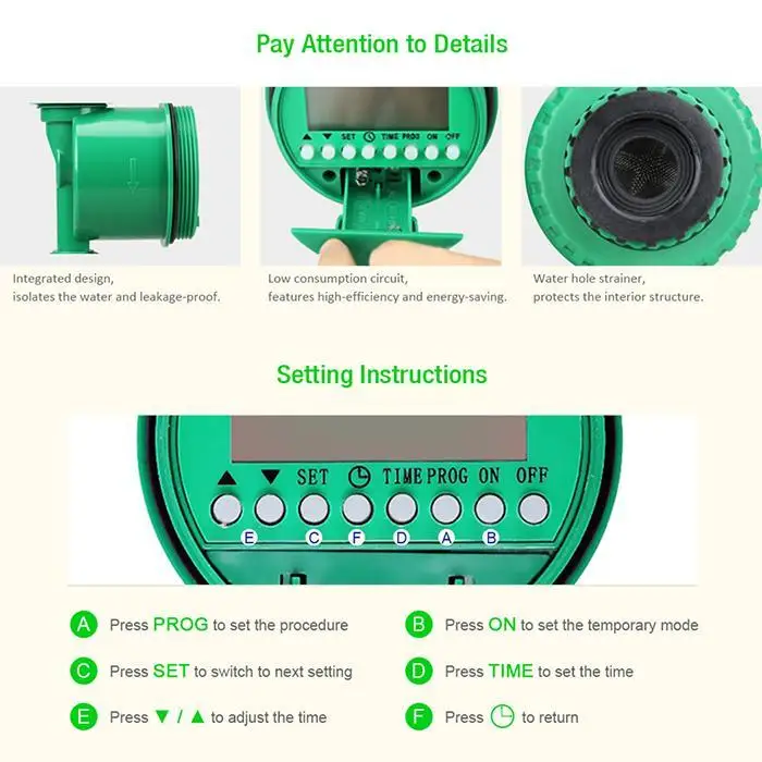 Цифровой таймер для полива сада автоматический Elctronic ЖК-батареи прочный домашний сад таймер контроллер система орошения таймер