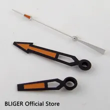 Черные оранжевые часы BLIGER, подходят для MIYOTA 8215 Mingzhu DG 2813, автоматический механизм H 37