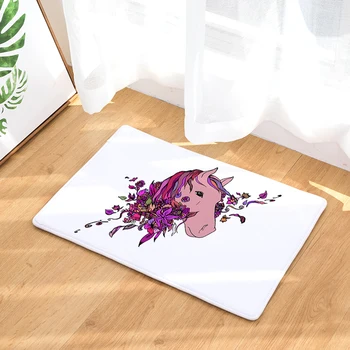

New Unicorn Print Carpets Non-slip Kitchen Rugs for Home Living Room Floor Mats 40x60cm
