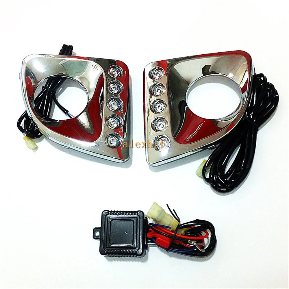 

July King LED Daytime Running Lights DRL With Fog Lamp Cover, LED Fog Lamp Case for Chery Tiggo 2005~13 1:1 Rplacement