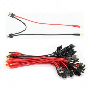 

100 pcs/lot TRX Male Series Connector 14AWG 14CM to 4.0mm Banana Plug with 14AWG 25CM RC Charge Cable DZ0300