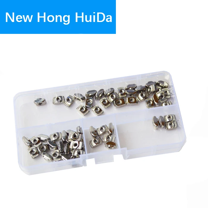 

2020 series Slot T-nut Sliding T Nut Hammer Drop In Nut Fasten Connector Aluminum Extrusion Profile Groove Assortment Kit Set M4