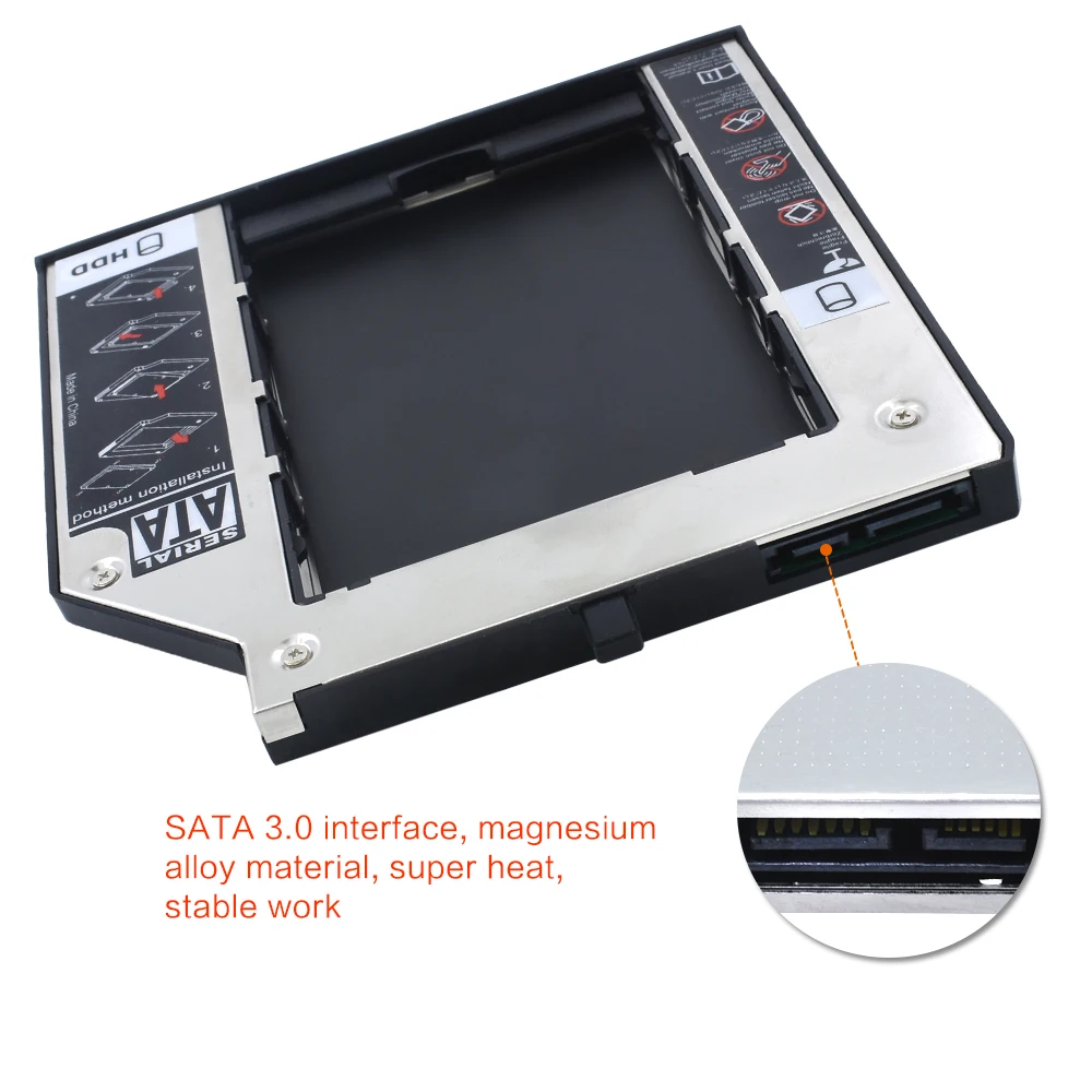 TISHRIC алюминиевый корпус для внешнего жесткого диска HDD Caddy 9 5 мм SATA 3 0 BOX 2 Lenovo ThinkPad