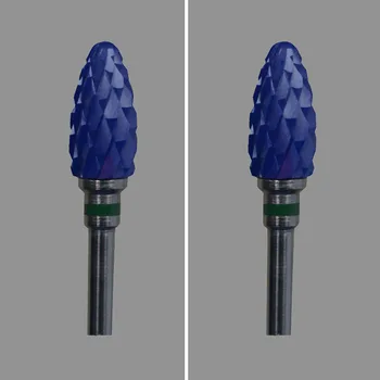 

6pcs -Bullet Shape -Blue Zirconia Ceramic Dental Lab Burs - Double Coarse-Cross Cut-3301.060