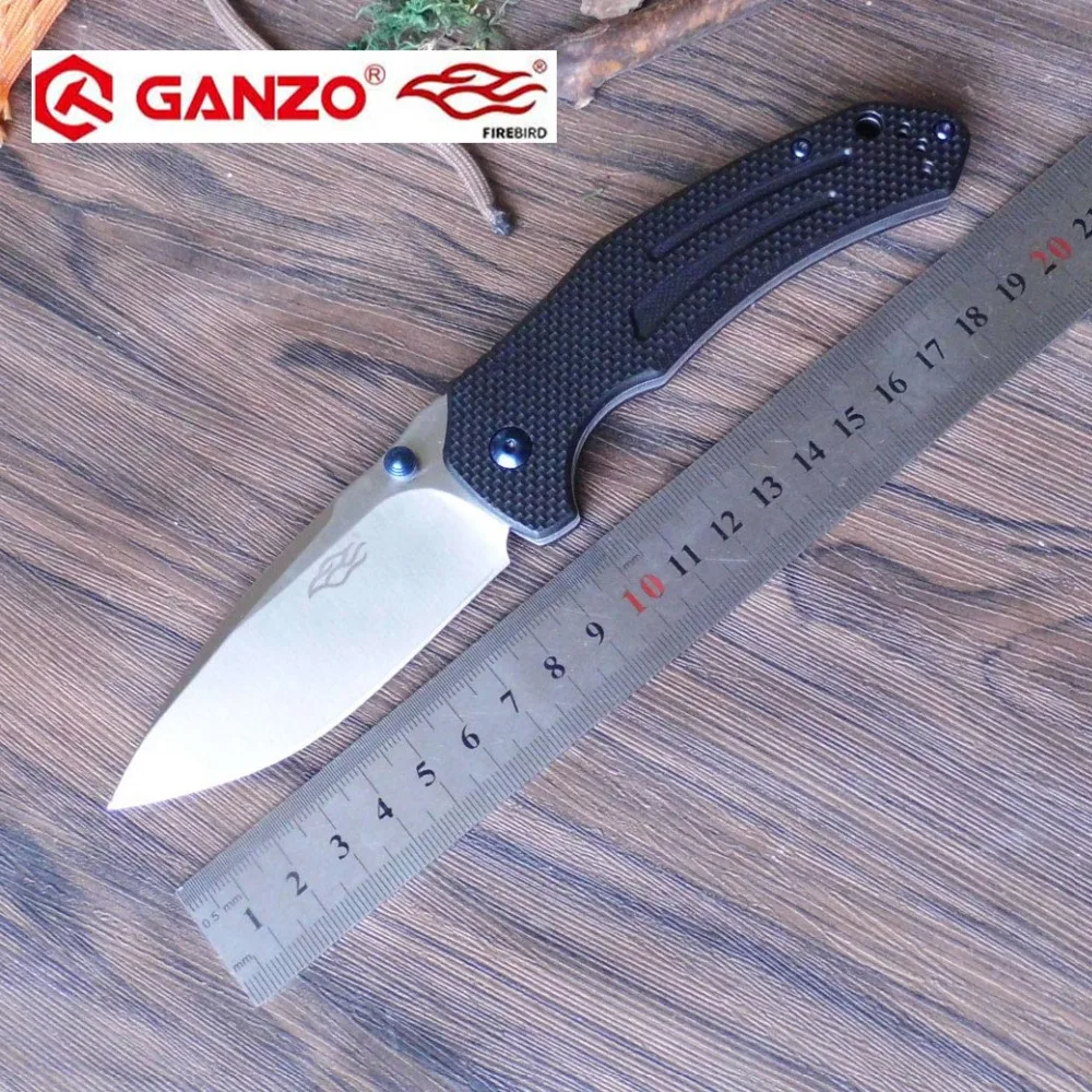 Online 58 60HRC Ganzo de F7611 440C G10 o de fibra de carbono con cuchillo plegable Camping supervivencia Herramienta de bolsillo cuchillo táctico edc al aire