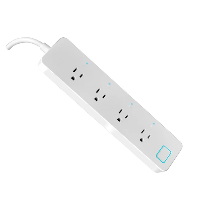 Дешево SJB MXQ WiFi Smart power Strip Socket, Умный домашний переключатель power Strip с 4 розетками работает с Alexa с пультом дистанционного управления Po
