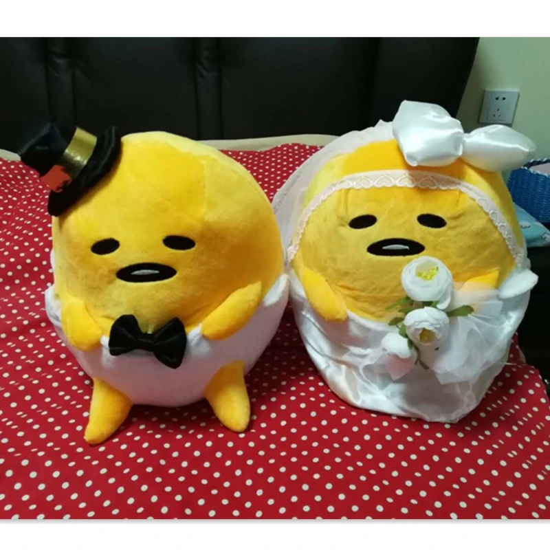 

kawaii plush gudetama wedding doll novelty gift japan anime character stuffed toy creative plushies 28cm 1 pair
