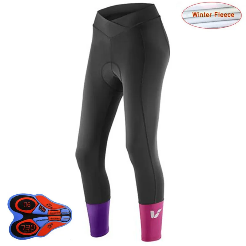 Черные/красные Liv зимние велосипедные брюки 9d гелевые длинные Culotte Ciclismo Женская