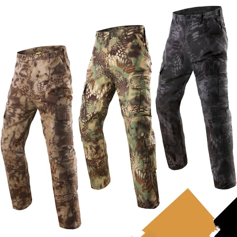 black casual pants Men's Army Camouflage Cargo pants New 2017 Brand Trouser Male Casual Man Pantalon Homme Military Material Multi-pockets Pants best casual pants for men