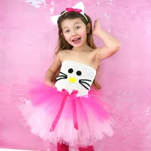 Пастельное платье-Пастельная кошка; платье-Пастельная пачка для маленьких девочек; платье для дня рождения и маскарада; Детский костюм на Хэллоуин и Рождество