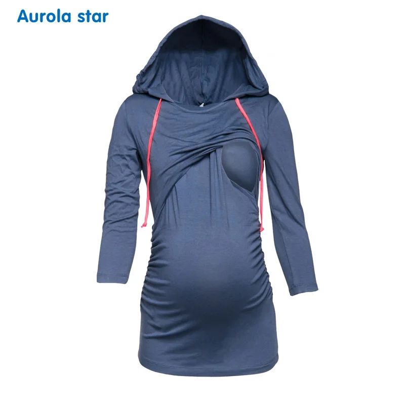 maternity nursing hoodies AS1791 light blue 004