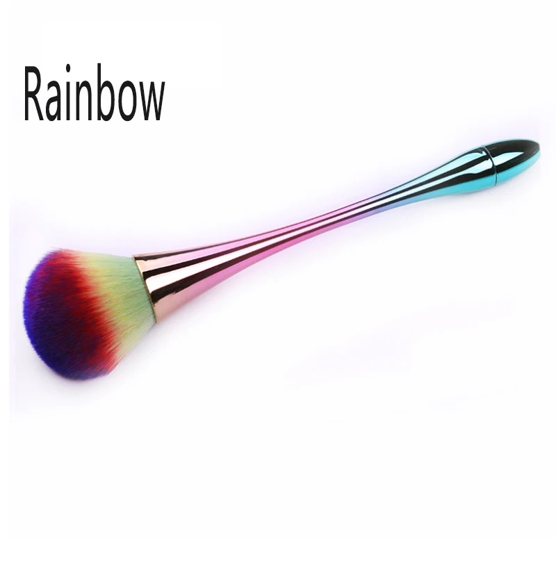 rainbow 1pcsMakeup Brushes Set For Foundation Powder Blush Eyeshadow Concealer Lip Eye Make Up Brush Cosmetics Beauty Tools Makeup Brush - Handle Color: rainbow