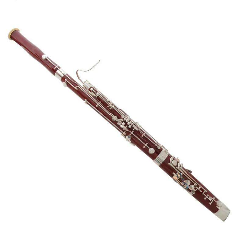 

High Quality Maple Wood Tube Cupronickel Silver Plated Keys C Tone Bassoon Professional Performance Musical Instrument With Case