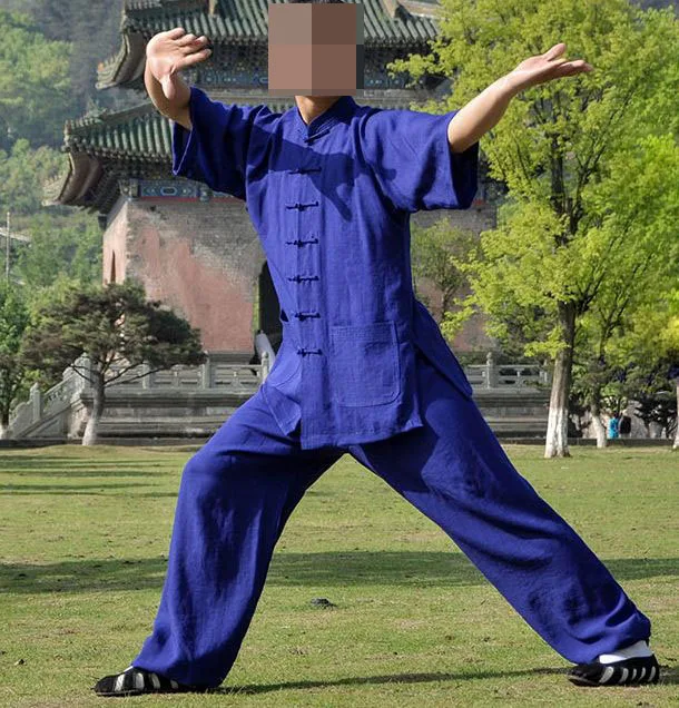 10colors linen UNISEX Summer wudang tai chi suits short sleeves martial arts clothing set taiji