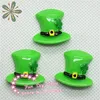 10PCS St. Patrick's Day Flat Back Green Shamrock Hat Miniatures St. Patrick's Four-Leaf Clover Scrapbooking Crafts ► Photo 2/4