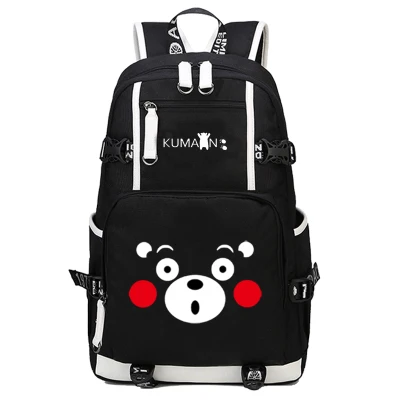 Рюкзак Kumamon для косплея Холщовая Сумка с милым медведем школьная сумка дорожные