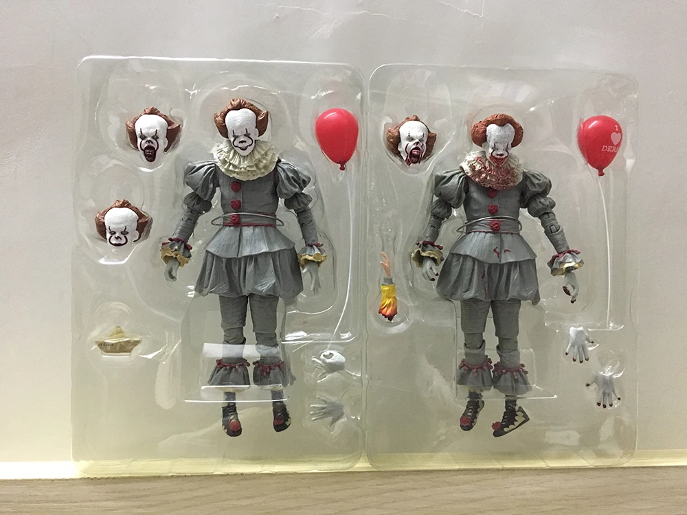 Horror Movie It Character NECA Joker With Balloons Pennywise Action Figure Model Toy for Christmas Halloween Gifts (0008)