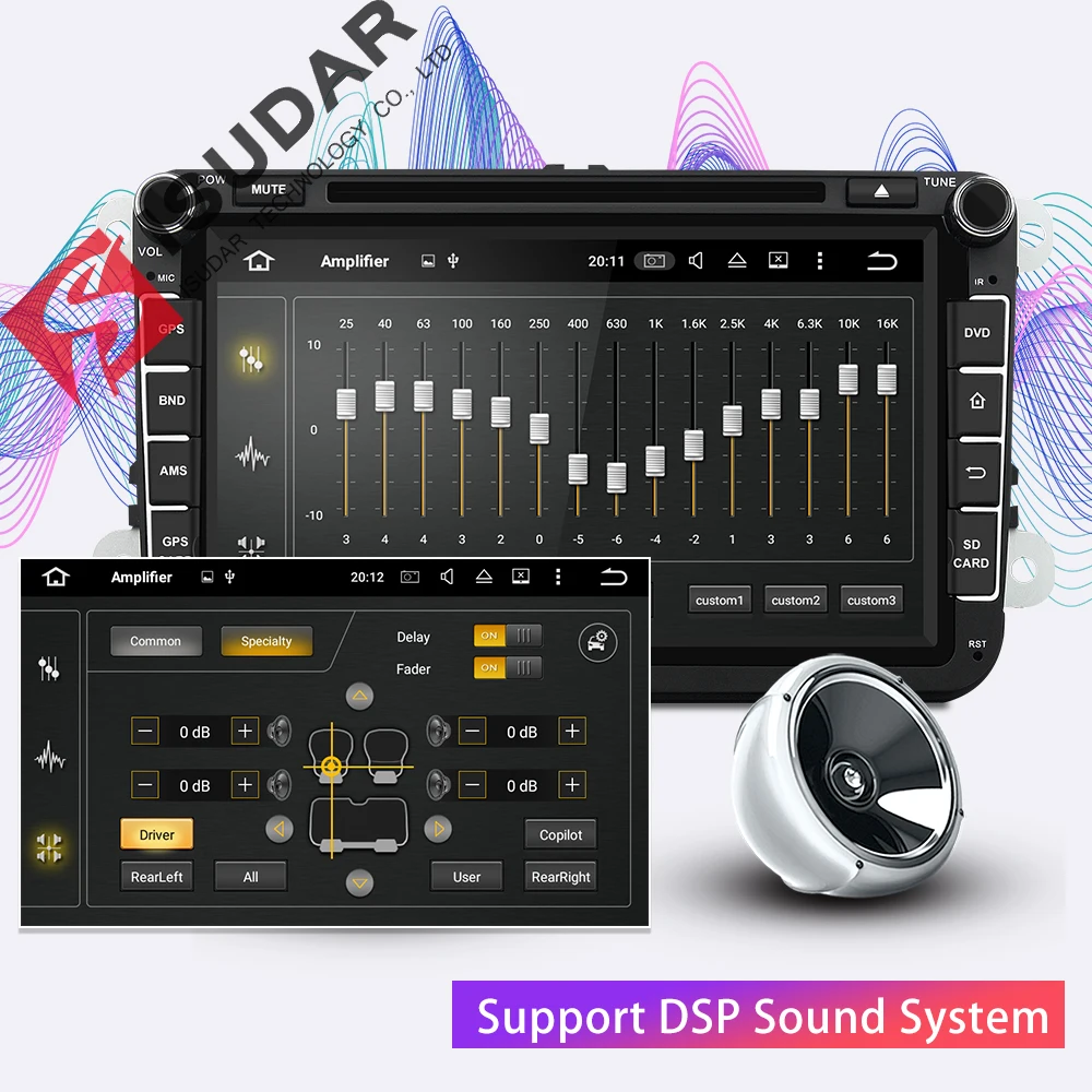 Isudar H80 Автомобильный мультимедийный плеер Android 8 0 2 DIN авторадио для