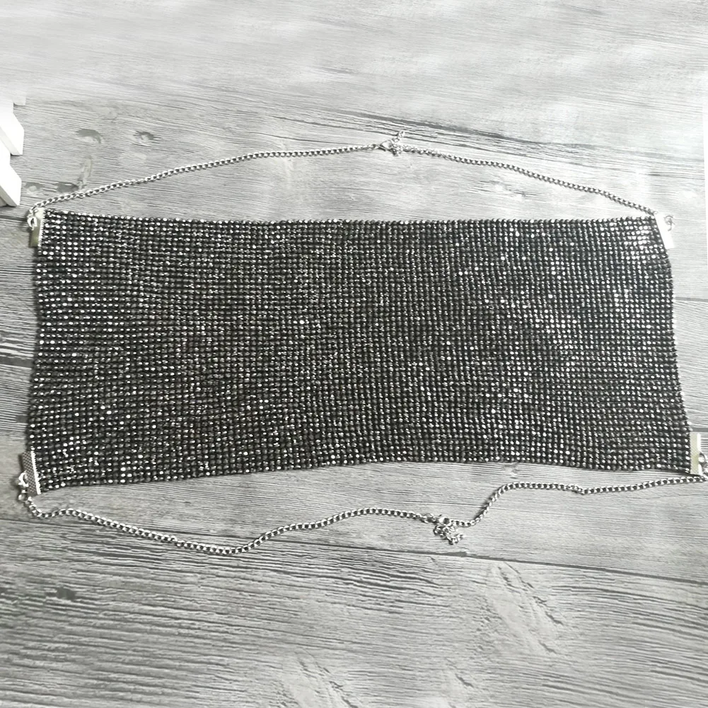 Sexy Summer Crop Top Women Sequined Tops Crystal Diamonds Boob Tube Tops Party Club Accessories Metal Strapless Rhinestone Bra Sexy Summer Crop Top Women Sequined Tops Crystal Diamonds Boob Tube Tops Party Club Accessories Metal Strapless Rhinestone Bra