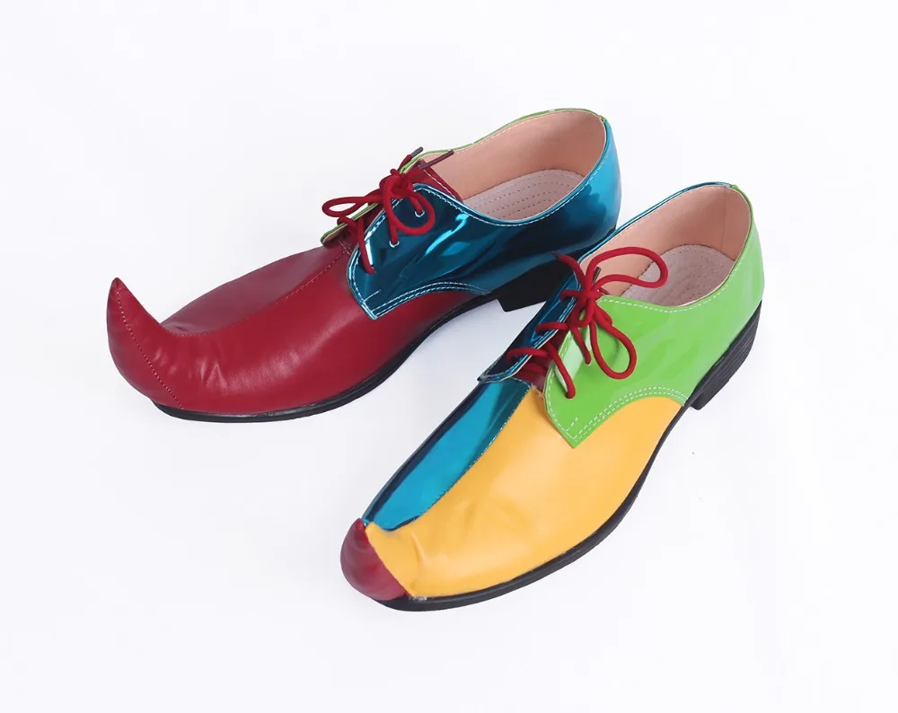 Joker Clown Unisex Cosplay Shoes Elf Jester Halloween Boots Cosplay Multi-colors