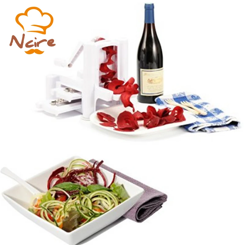 NCIRE Tri Blade Спираль Картофеля Умный Вырезать Растительные Slicer Инструмента Кухни