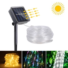 Светодиодный светильник на солнечной батарее для улицы, 100 светодиодный светильник на солнечной батарее, садовый уличный Сказочный светильник, водонепроницаемый светильник для Рождественского украшения