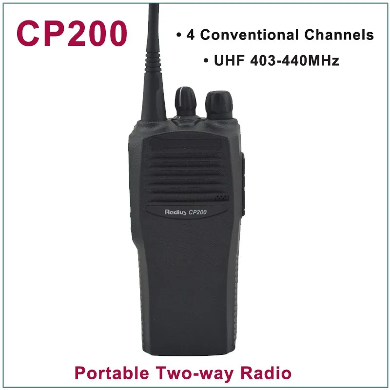 Новый CP200 UHF 403-440 MHz 4 обычных каналов Портативное двухстороннее радио (для моторолаа)